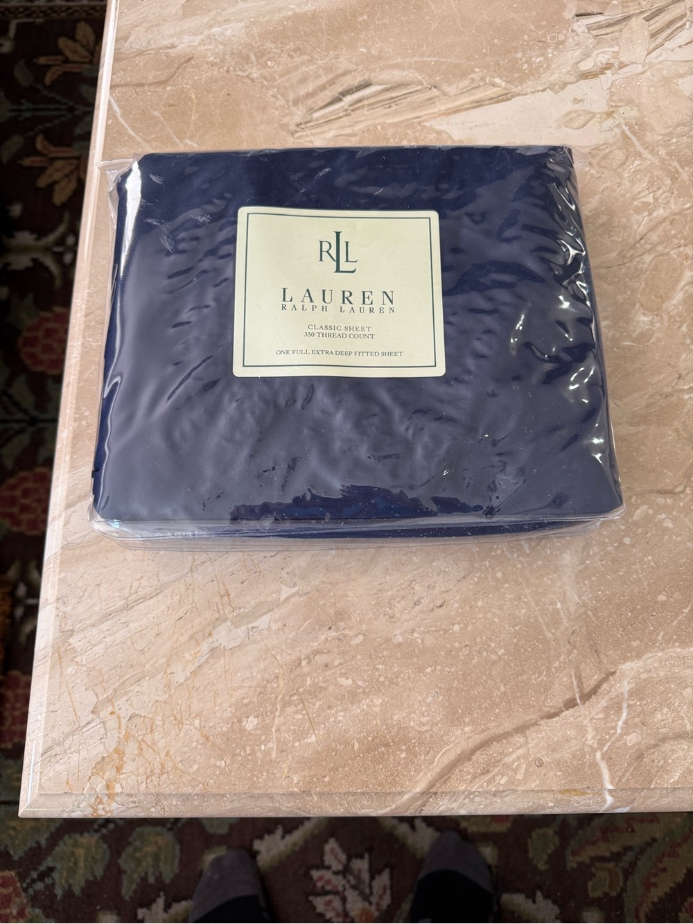 Ralph Lauren Navy Classic Sheet Set - Deep Navy
